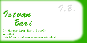 istvan bari business card